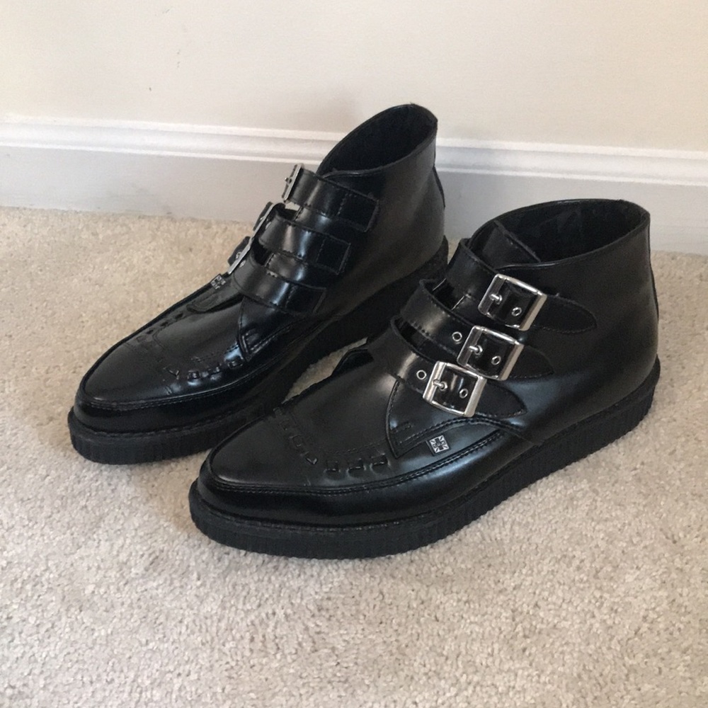 T.U.K 3-buckle Pointed Creepers Platforms boots - Picture 6 of 16